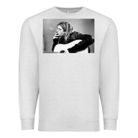 Oatmeal Heather kurt smoking Premium Sweatshirt - linhVisuals