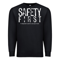 Black safety first science teacher Premium Sweatshirt - linhVisuals