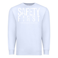 White safety first science teacher Premium Sweatshirt - linhVisuals