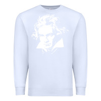 White beethoven Premium Sweatshirt - linhVisuals