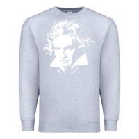 Heather Grey beethoven Premium Sweatshirt - linhVisuals