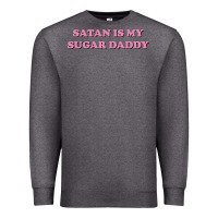Charcoal Heather satan is my sugar daddy Premium Sweatshirt - linhVisuals