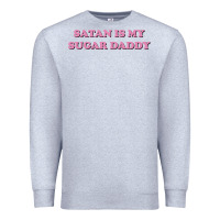 Heather Grey satan is my sugar daddy Premium Sweatshirt - linhVisuals