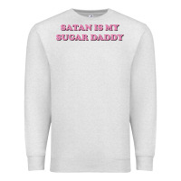 Oatmeal Heather satan is my sugar daddy Premium Sweatshirt - linhVisuals