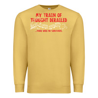 Antique Gold my train of thought derailed Premium Sweatshirt - linhVisuals