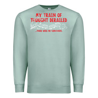 Seafoam my train of thought derailed Premium Sweatshirt - linhVisuals
