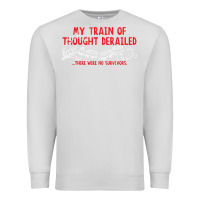 Dove Grey my train of thought derailed Premium Sweatshirt - linhVisuals