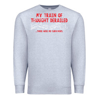Heather Grey my train of thought derailed Premium Sweatshirt - linhVisuals