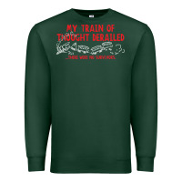 Sports Green my train of thought derailed Premium Sweatshirt - linhVisuals