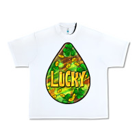 White St.patrick's teardrop earrings Urban Heavy Tee - FaDigitalArtStudio
