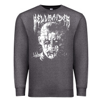 Charcoal Heather black metal pinhead Premium Sweatshirt - linhVisuals