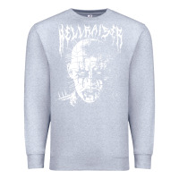 Heather Grey black metal pinhead Premium Sweatshirt - linhVisuals