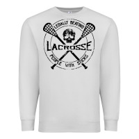 Dove Grey lacrosse legally beating people with sticks Premium Sweatshirt - linhVisuals