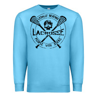 Ocean Blue lacrosse legally beating people with sticks Premium Sweatshirt - linhVisuals