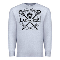 Heather Grey lacrosse legally beating people with sticks Premium Sweatshirt - linhVisuals