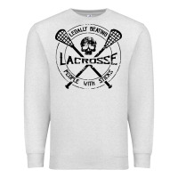 Oatmeal Heather lacrosse legally beating people with sticks Premium Sweatshirt - linhVisuals