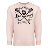 Pale Pink lacrosse legally beating people with sticks Premium Sweatshirt - linhVisuals