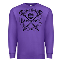Purple lacrosse legally beating people with sticks Premium Sweatshirt - linhVisuals