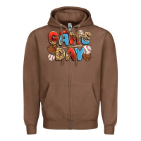 Chestnut game day baseball Zipper Hoodie - JahusDesignShop