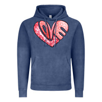 Vintage Denim heart shaped love valentine's day Vintage Hoodie - LillyAllenDesigns