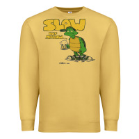 Antique Gold slow but mellow crazy Premium Sweatshirt - linhVisuals