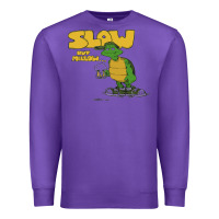 Purple slow but mellow crazy Premium Sweatshirt - linhVisuals