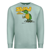 Seafoam slow but mellow crazy Premium Sweatshirt - linhVisuals