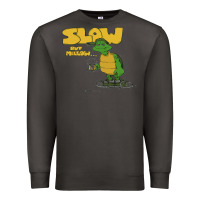 Smoke slow but mellow crazy Premium Sweatshirt - linhVisuals