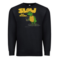 Black slow but mellow crazy Premium Sweatshirt - linhVisuals