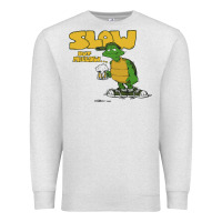 Oatmeal Heather slow but mellow crazy Premium Sweatshirt - linhVisuals