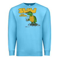 Ocean Blue slow but mellow crazy Premium Sweatshirt - linhVisuals