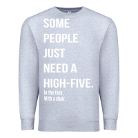 Heather Grey some people need a high five Premium Sweatshirt - linhVisuals