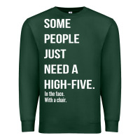 Sports Green some people need a high five Premium Sweatshirt - linhVisuals