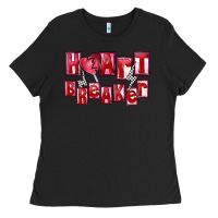 Black Heart breaker Valentine's Day Ladies Tee - FaDigitalArtStudio