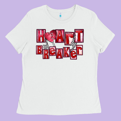 Heart Breaker Valentine's Day Ladies Tee Designed By Fadigitalartstudio