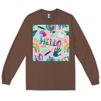 Chestnut hello kindergarten seamless pattern Long Sleeve Tee - BundleAndBundleShop
