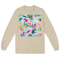 Mushroom hello kindergarten seamless pattern Long Sleeve Tee - BundleAndBundleShop