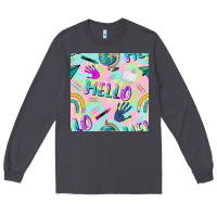 Smoke hello kindergarten seamless pattern Long Sleeve Tee - BundleAndBundleShop