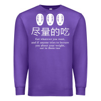 Purple spirited away no face Premium Sweatshirt - linhVisuals