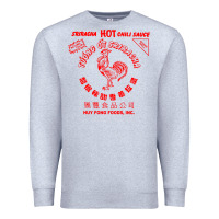 Heather Grey sriracha sauce Premium Sweatshirt - linhVisuals