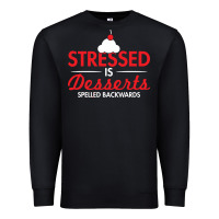 Black stressed is desserts spelled backwards Premium Sweatshirt - linhVisuals