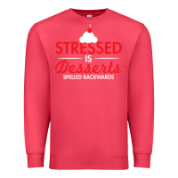 Cardinal stressed is desserts spelled backwards Premium Sweatshirt - linhVisuals