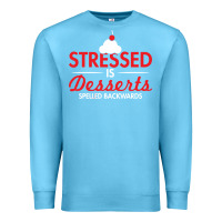 Ocean Blue stressed is desserts spelled backwards Premium Sweatshirt - linhVisuals