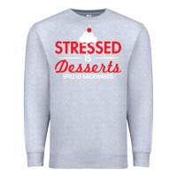 Heather Grey stressed is desserts spelled backwards Premium Sweatshirt - linhVisuals