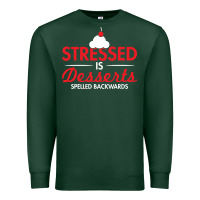 Sports Green stressed is desserts spelled backwards Premium Sweatshirt - linhVisuals
