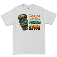 Dove Grey watercolor give me all the pumpkin spice Premium Tee - RanaPortraitStore
