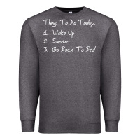 Charcoal Heather things to do today Premium Sweatshirt - linhVisuals
