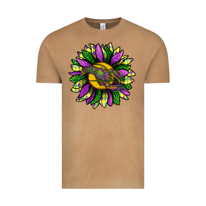 Mardi Gras Sunflower With Crawfish Vintage Tee by BundleAndBundleShop | Teevron