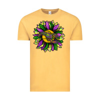 Vintage Mustard Mardi Gras Sunflower With Crawfish Vintage Tee - BundleAndBundleShop