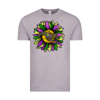 Vintage Zinc Mardi Gras Sunflower With Crawfish Vintage Tee - BundleAndBundleShop